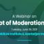 A Webinar on Concept of Moderation in Islam