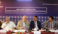 (Left to Right) Mr. Ghulam Muhammad Safi (Convener APHC, AJK & Pakistan) Mr. Wazir Ahmad Jogezai (Former Deputy Speaker) Ambassador (R) Ashraf Jehangir Qazi (Retired Senior Pakistani Diplomat) Dr. Muhammad khan (Former HoD, National Defence University, Islamabad) Mr. Tahir Mehmood (PR Coordinator, MUSLIM Institute) and Ms. Farhana Qazi (Fellow at the Center for Golbal Policy, USA & Author, and Instructor for US Military) 