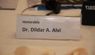 Name Tag of Honourable Dr. Dildar A. Alvi