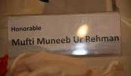 Name tag of Mufti Muneeb ur Rehman