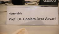 Name Tag of Dr. Gholum Reza Aavani
