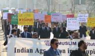Participants of walk on the occasion of Kashmir Solidarity Day