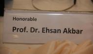 Name Tag of Prof. Dr. Ehsan Akbar
