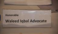 Name Tag of Waleed Iqbal Advocate