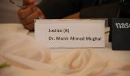 Name Tag of Justice (R) Dr. Munir A. Mughal